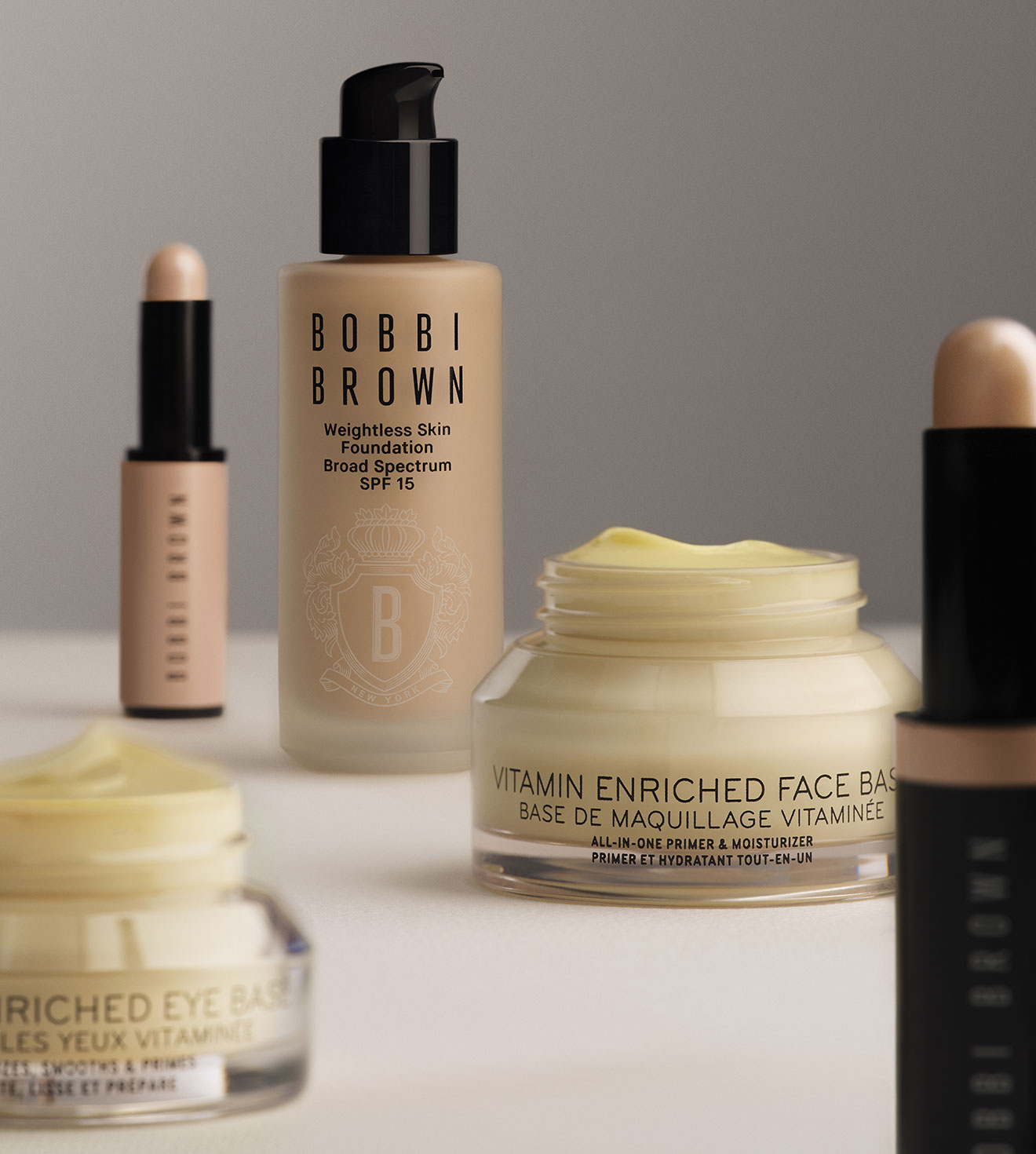 Different smoosh foundation shades